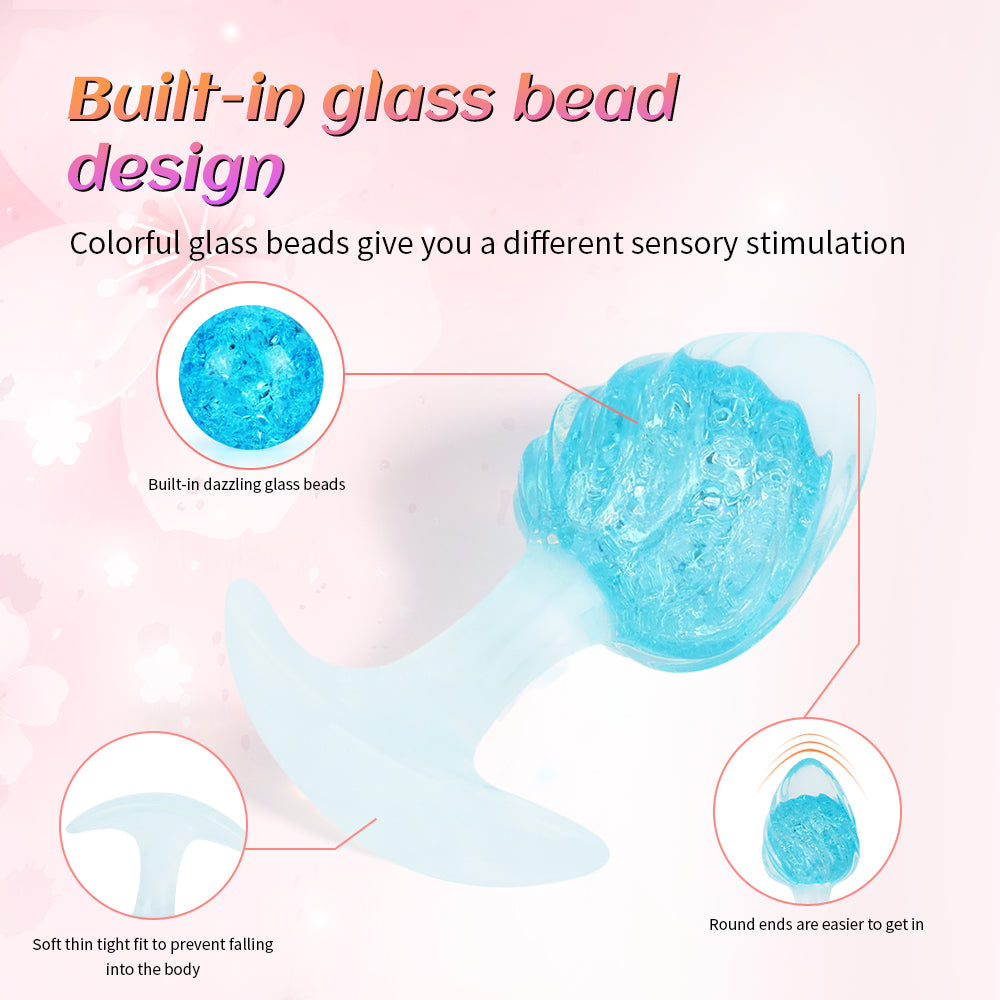 EmberIntimacy's Glacial Jewel - Crystal Liquid Silicone Anal Plug
