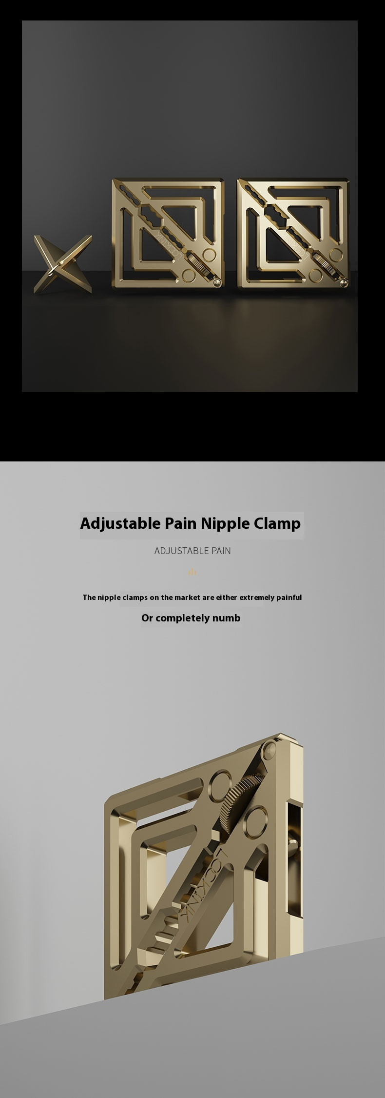 LOCKINK Roller-Adjustable Nipple Clamps | Jewelry-Grade Multi-Use Body Clamp Set