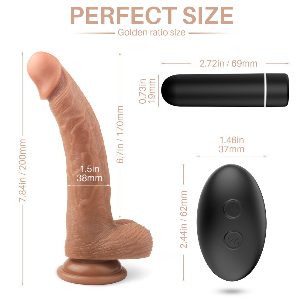 EmberIntimacy's Archetype - 2-in-1 Realistic Suction Dildo & Remote Bullet Set