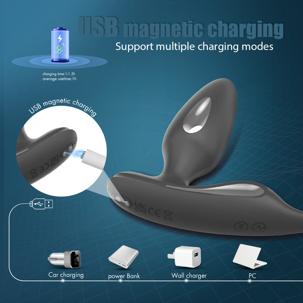 EmberIntimacy's Zenith - The E-Stim Vibrating Prostate Massager & Ring