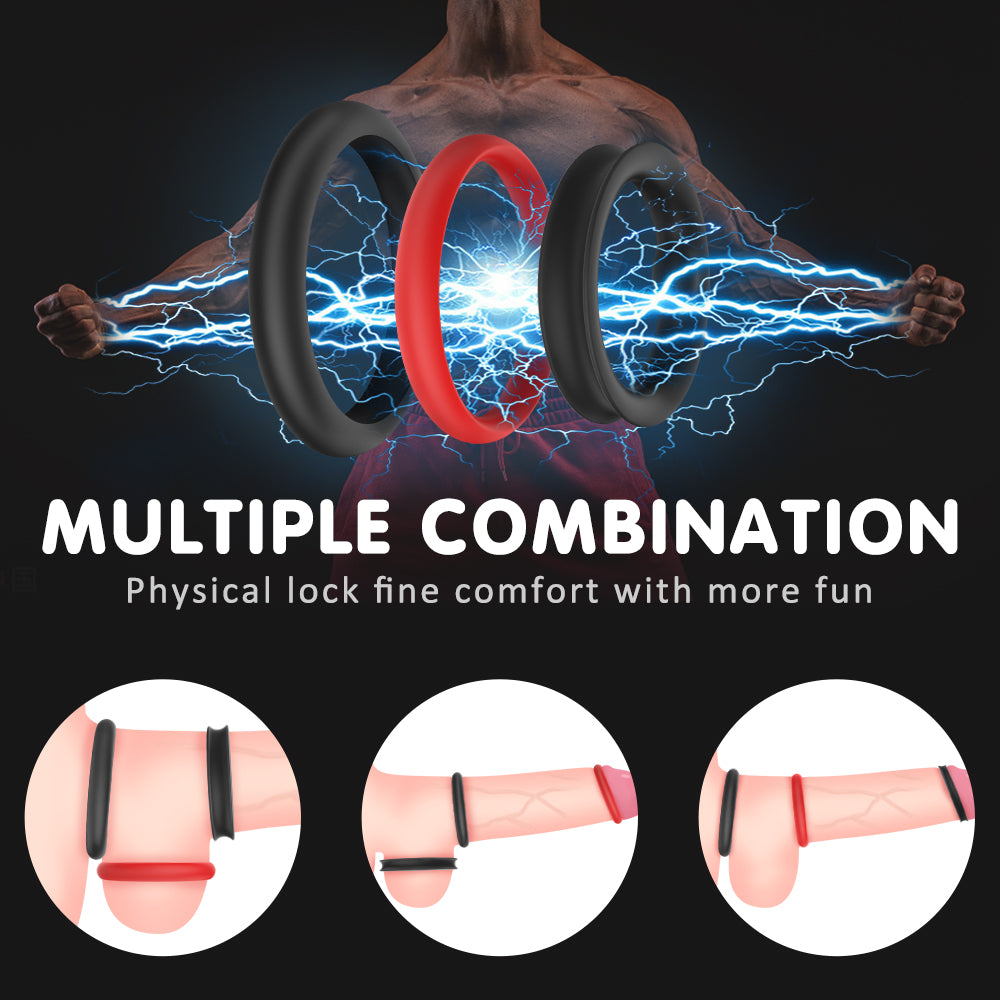 EmberIntimacy's Legion - The 3-Piece Stamina & Erection Ring Set