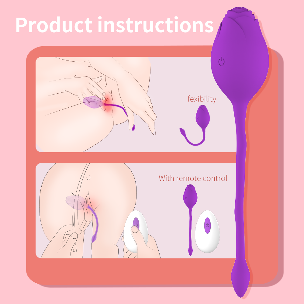 EmberIntimacy's Petal - The Remote Control Rose Vibrating Egg
