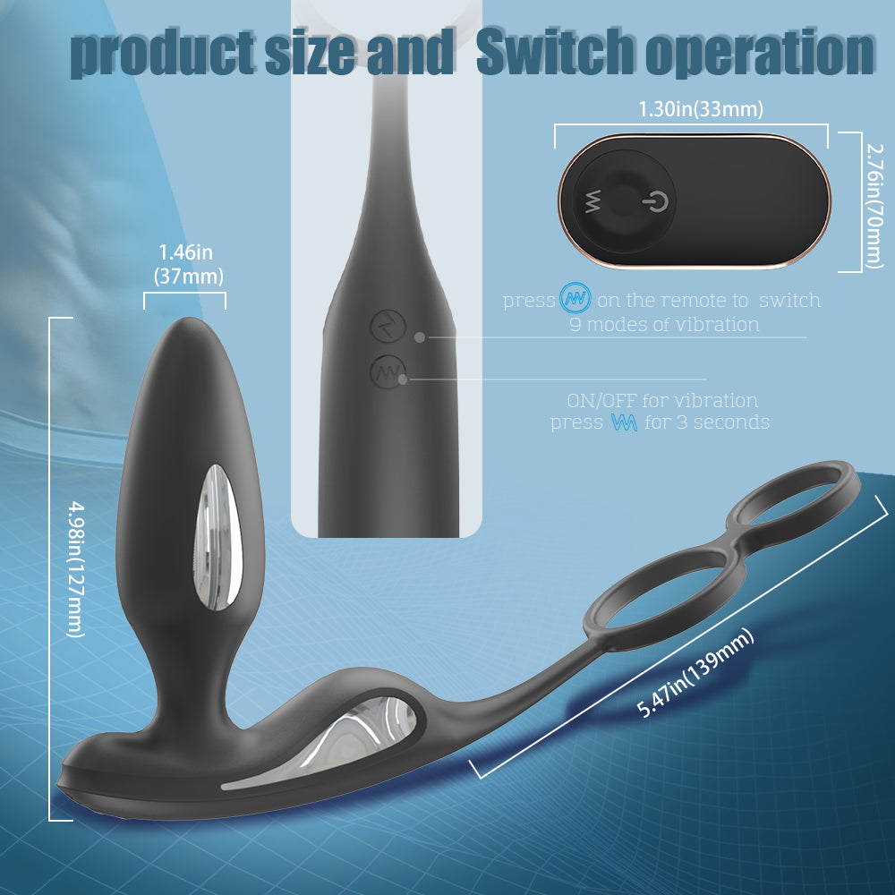 EmberIntimacy's Zenith - The E-Stim Vibrating Prostate Massager & Ring