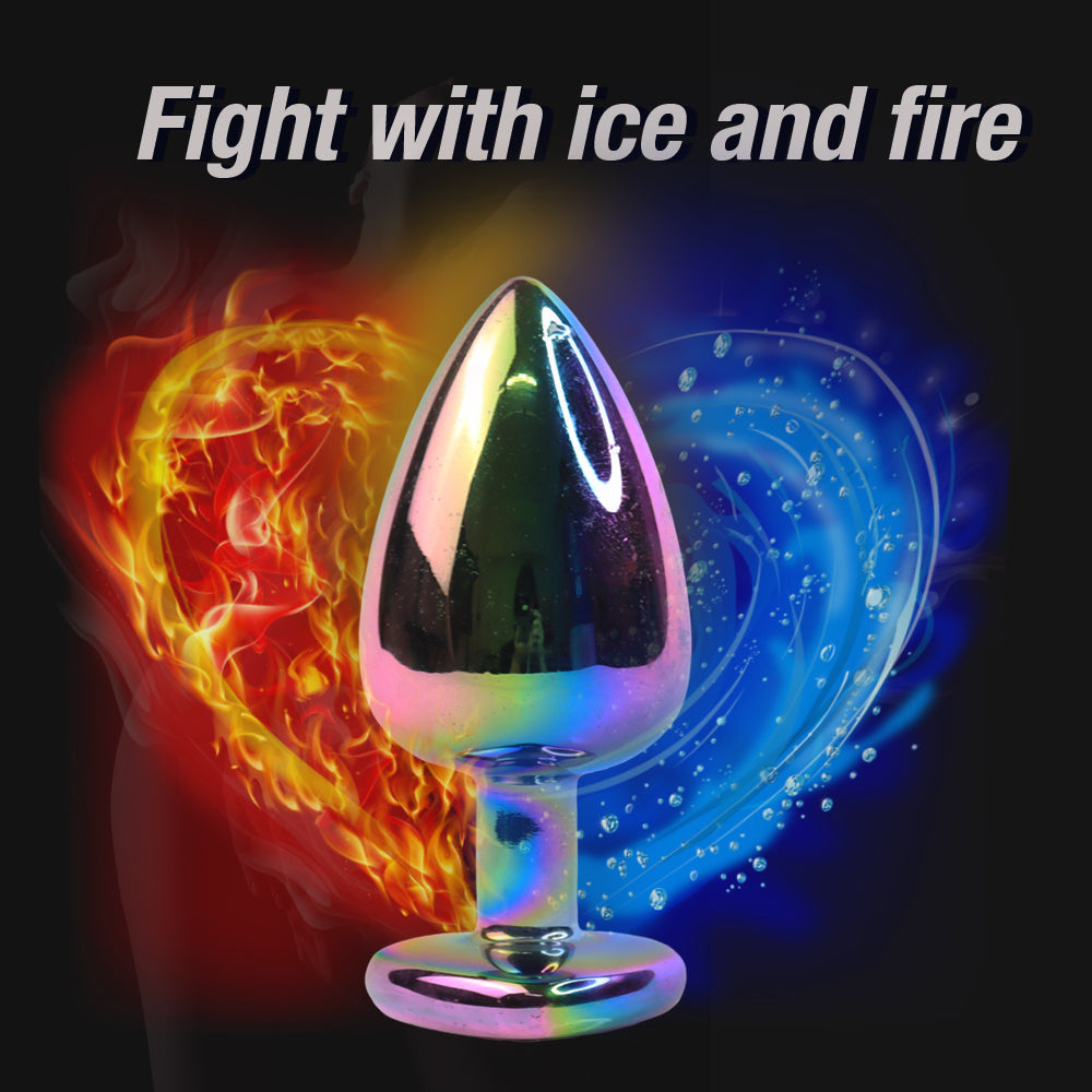 EmberIntimacy's Aurora - The Iridescent Jeweled Metal Anal Plug Trio
