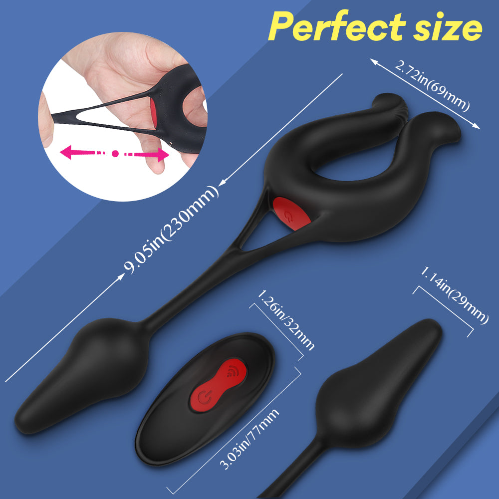 EmberIntimacy's Tether - The 2-in-1 Vibrating Anal Plug & Cock Ring