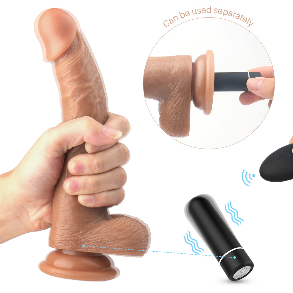 EmberIntimacy's Archetype - 2-in-1 Realistic Suction Dildo & Remote Bullet Set