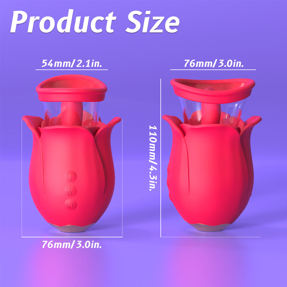 EmberIntimacy's Bloom - The 3-in-1 Rose Oral & Clitoral Stimulator