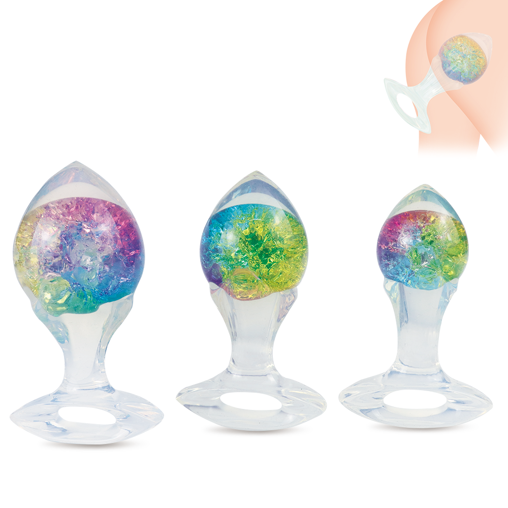 EmberIntimacy's Glacial Jewel - Crystal Liquid Silicone Anal Plug