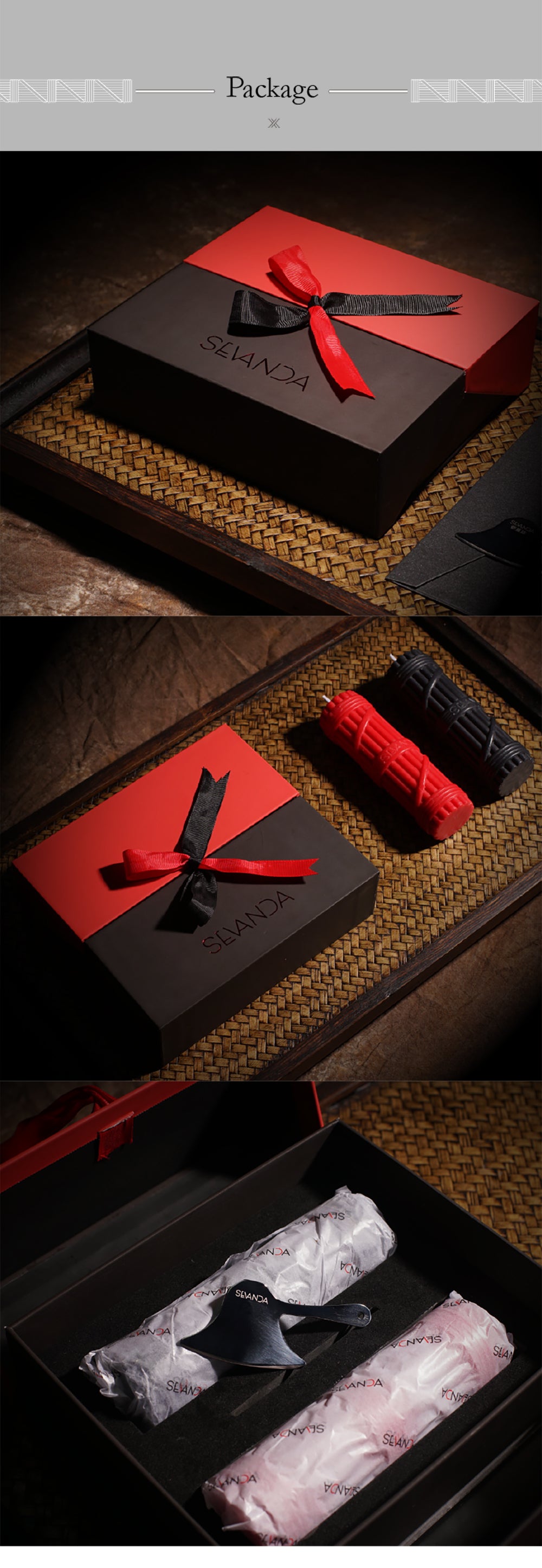 SEVANDA "Scepter of the Fasces" Low-Temperature Play Candle Set