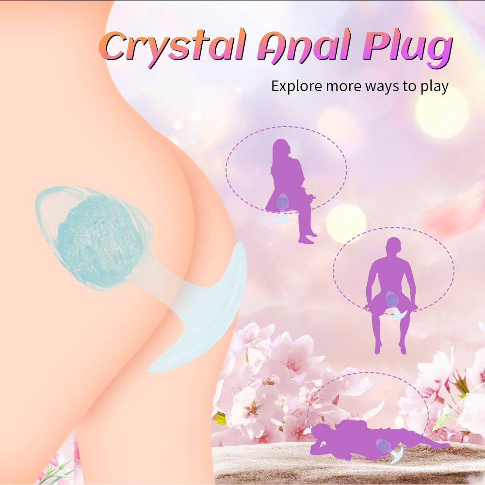 EmberIntimacy's Glacial Jewel - Crystal Liquid Silicone Anal Plug