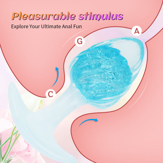 EmberIntimacy's Glacial Jewel - Crystal Liquid Silicone Anal Plug