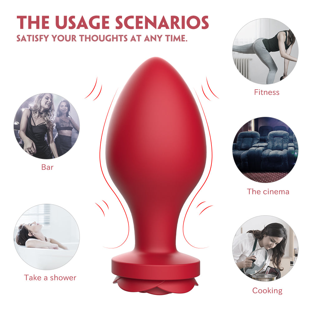 EmberIntimacy's Stone Rose - The Weighted Rose Anal Plug Training Trio