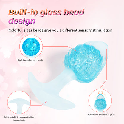 EmberIntimacy's Glacial Jewel - Crystal Liquid Silicone Anal Plug