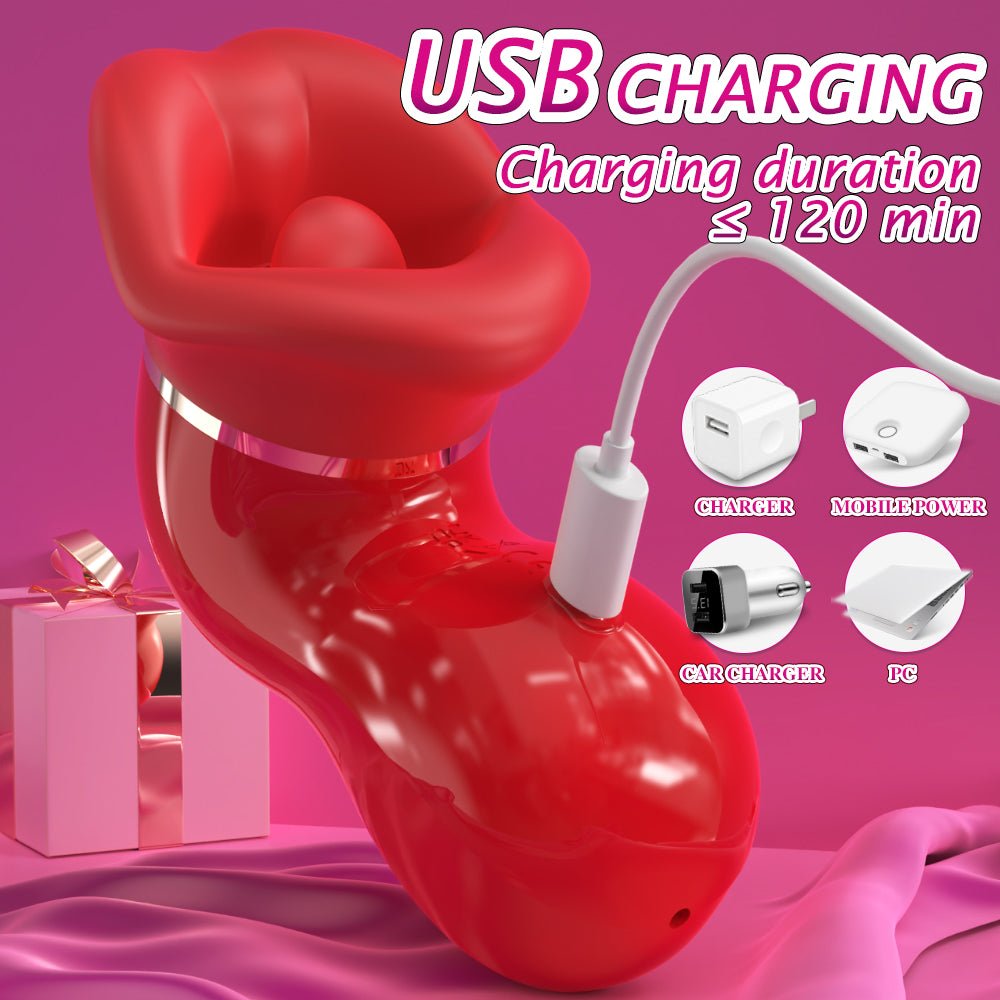 EmberIntimacy's Oracle - 3-in-1 Licking, Sucking & Vibrating Oral Sex Simulator