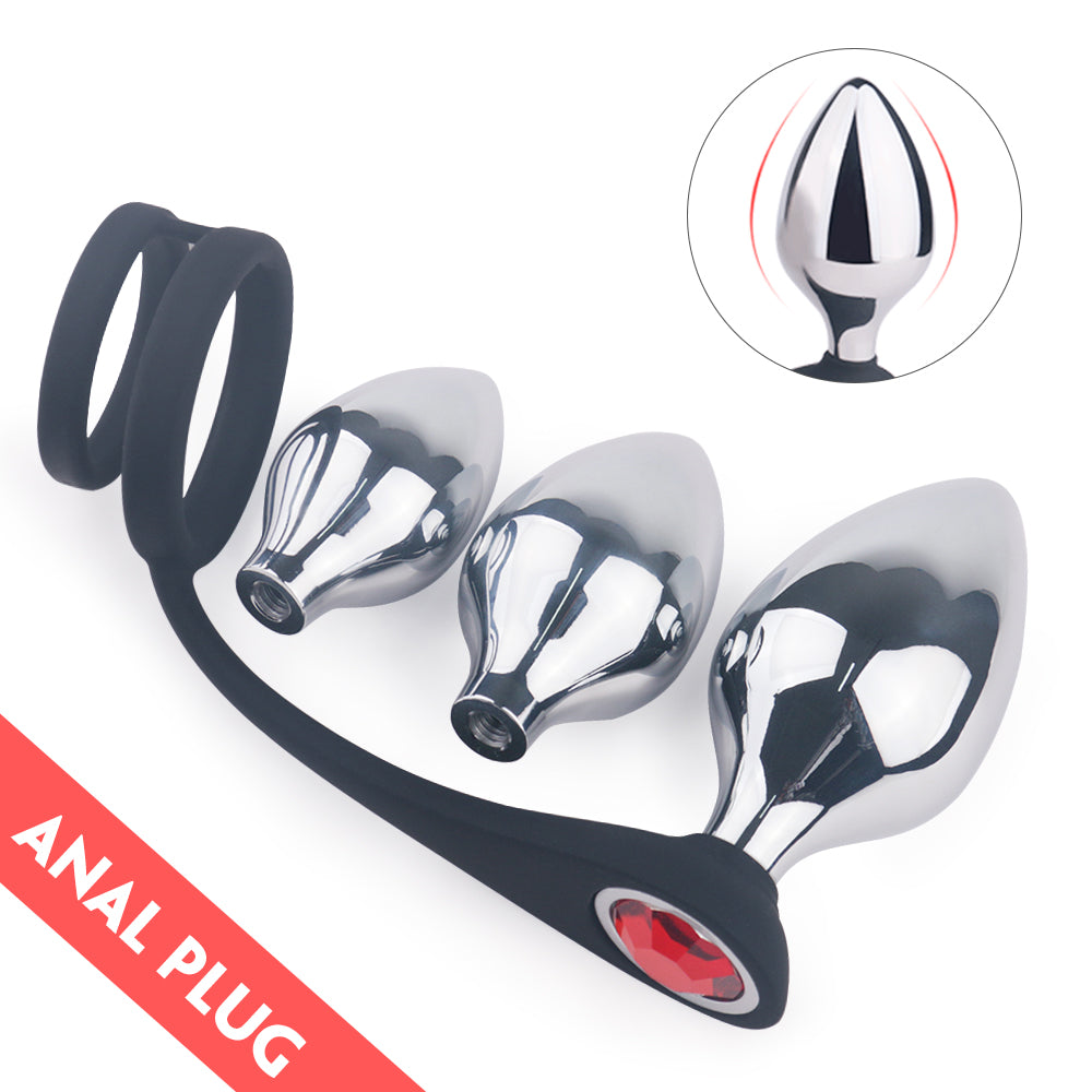 EmberIntimacy's Sovereign - 3-Stage Anal Training Plug & Cock Ring Kit