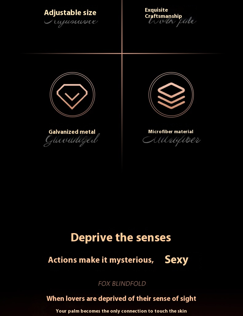 SEVANDA "Hidden Fog Fox" Openable Blindfold