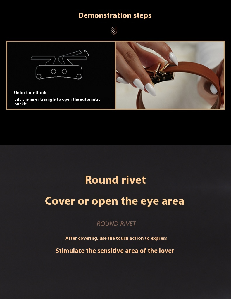 SEVANDA "Hidden Fog Fox" Openable Blindfold