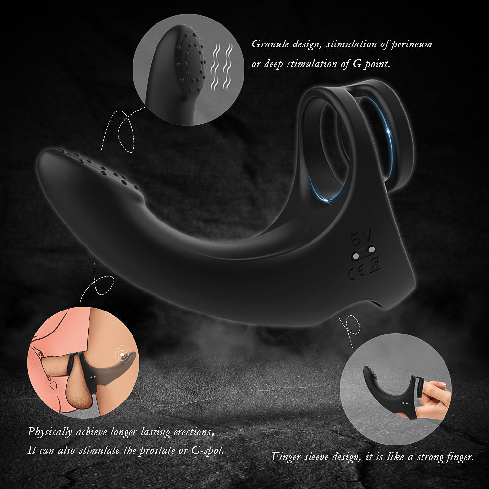 EmberIntimacy's Circuit - The 2-in-1 Couples' Vibrating Ring & G-Spot Finger Vibe
