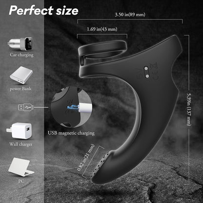 EmberIntimacy's Circuit - The 2-in-1 Couples' Vibrating Ring & G-Spot Finger Vibe