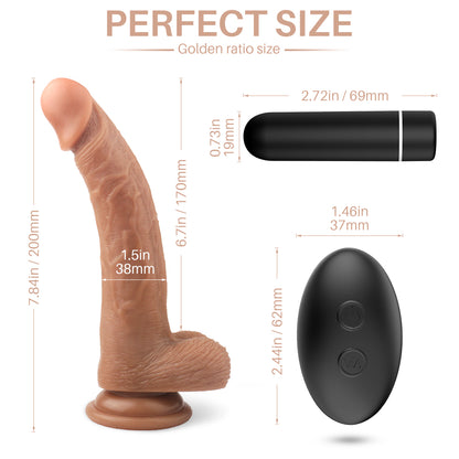 EmberIntimacy's Archetype - 2-in-1 Realistic Suction Dildo & Remote Bullet Set