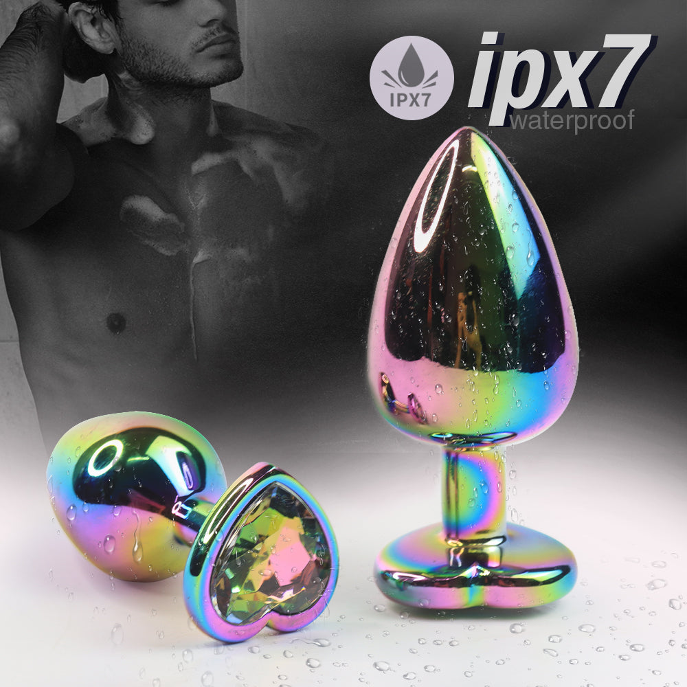 EmberIntimacy's Aurora - The Iridescent Jeweled Metal Anal Plug Trio