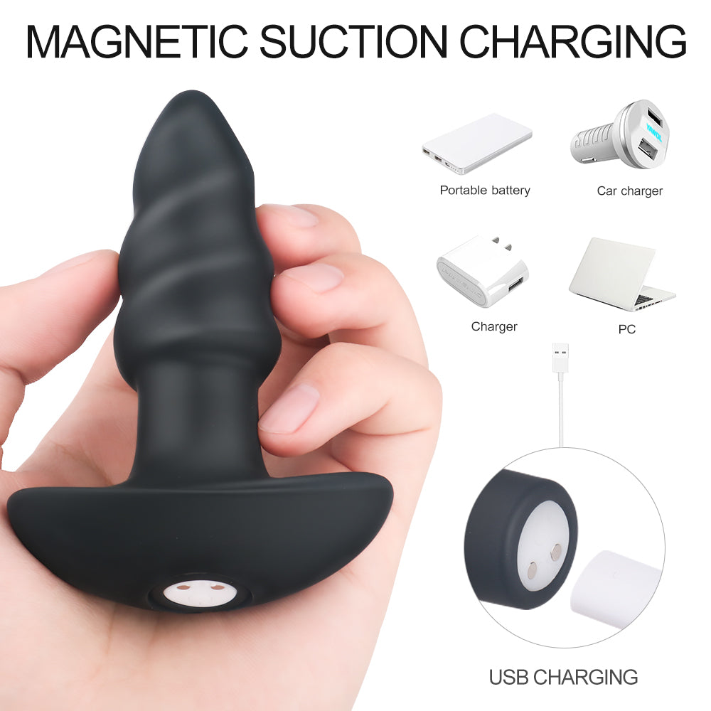 EmberIntimacy's Helix - The 2-in-1 Spiral Anal Plug & Remote Bullet