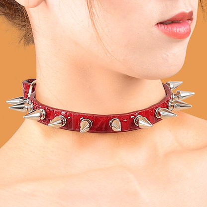 EmberIntimacy Rebel Spike Leather Colla