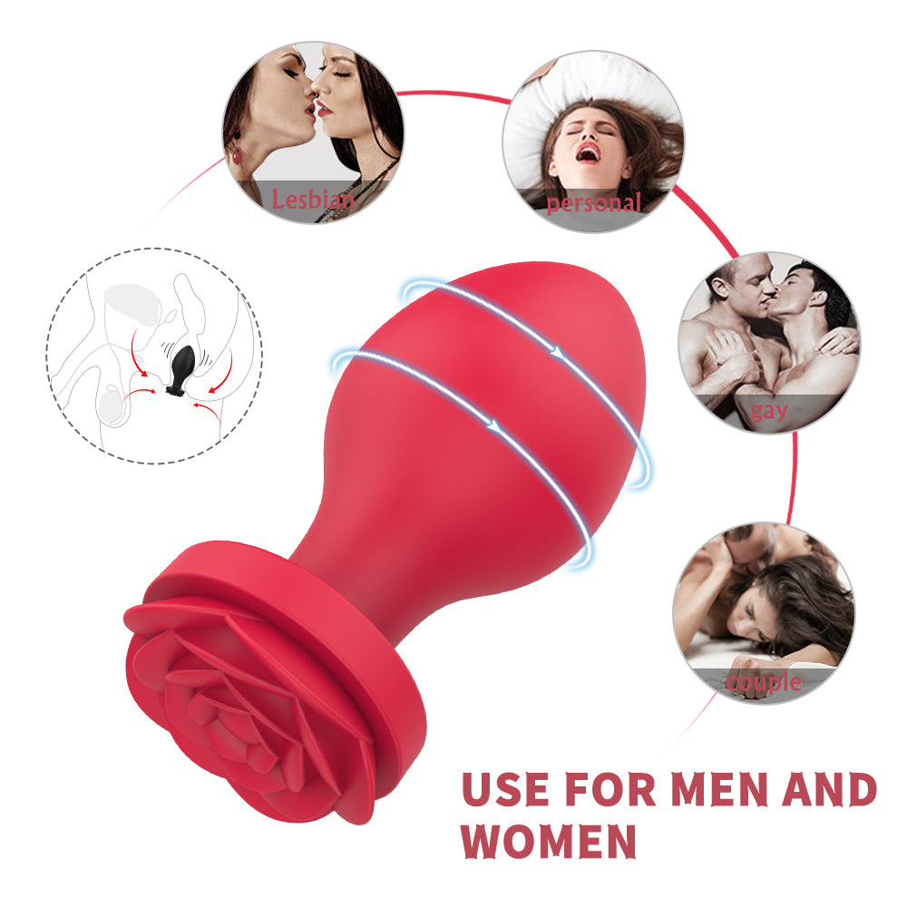 EmberIntimacy's Stone Rose - The Weighted Rose Anal Plug Training Trio