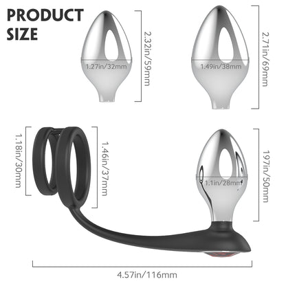 EmberIntimacy's Sovereign - 3-Stage Anal Training Plug & Cock Ring Kit