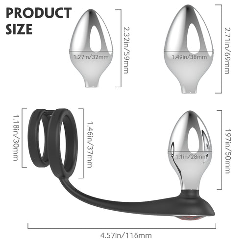 EmberIntimacy's Sovereign - 3-Stage Anal Training Plug & Cock Ring Kit