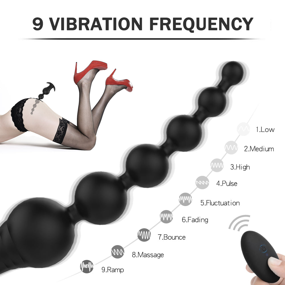 EmberIntimacy's Cascade - The 2-in-1 Vibrating Anal Beads & Remote Bullet