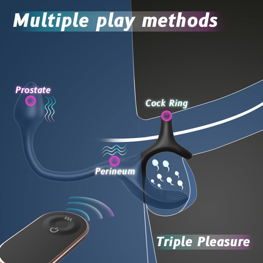 EmberIntimacy's Voyager - The Triple-Point Remote Prostate & Ring Massager