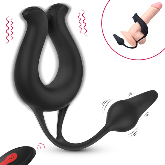 EmberIntimacy's Tether - The 2-in-1 Vibrating Anal Plug & Cock Ring