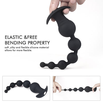 EmberIntimacy's Cascade - The 2-in-1 Vibrating Anal Beads & Remote Bullet