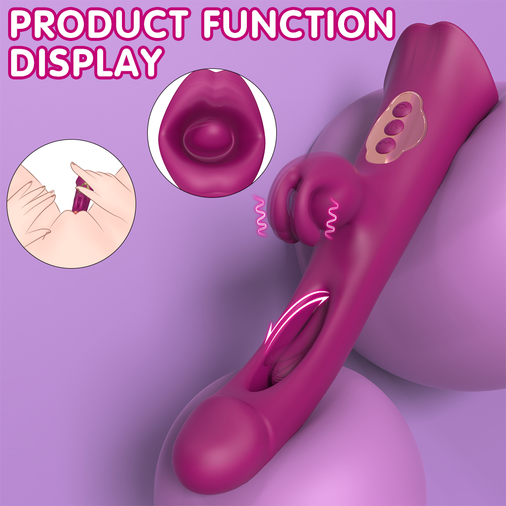 EmberIntimacy's Janus - The 2-in-1 Oral Simulator & Tapping Rabbit Vibe