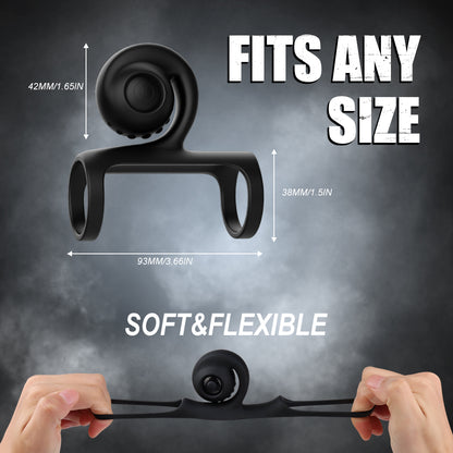 EmberIntimacy's Orbit - The 2-in-1 Rolling Ball Cock Ring & Vibe
