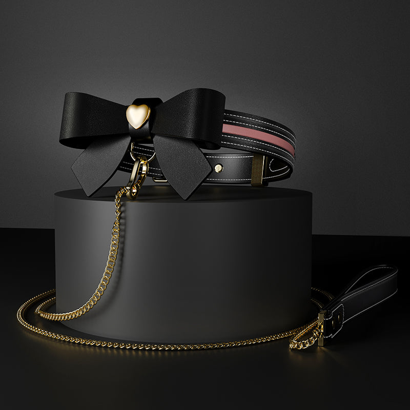 SEVANDA "Knot of Cherished Love" Detachable Bow Collar & Leash Set