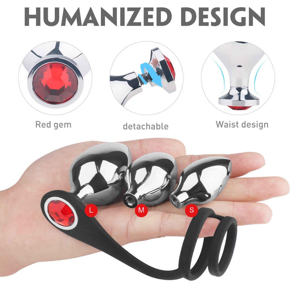 EmberIntimacy's Sovereign - 3-Stage Anal Training Plug & Cock Ring Kit