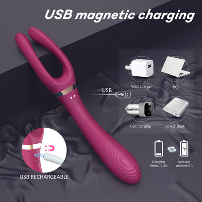 EmberIntimacy's Trident - The 3-Prong Adaptable G-Spot & Couples' Vibrator