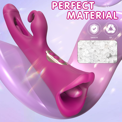 EmberIntimacy's Janus - The 2-in-1 Oral Simulator & Tapping Rabbit Vibe