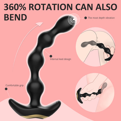 EmberIntimacy's Wyrm - The Bendable Beaded & Remote Anal Serpent