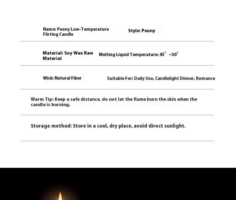 EmberIntimacy Blooming Peony Wax Play Candle