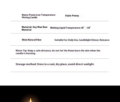 EmberIntimacy Blooming Peony Wax Play Candle