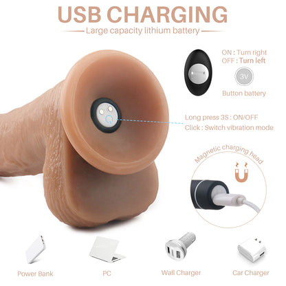 EmberIntimacy's Archetype - 2-in-1 Realistic Suction Dildo & Remote Bullet Set