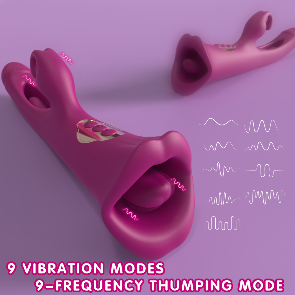 EmberIntimacy's Janus - The 2-in-1 Oral Simulator & Tapping Rabbit Vibe