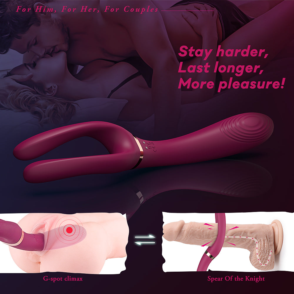 EmberIntimacy's Trident - The 3-Prong Adaptable G-Spot & Couples' Vibrator
