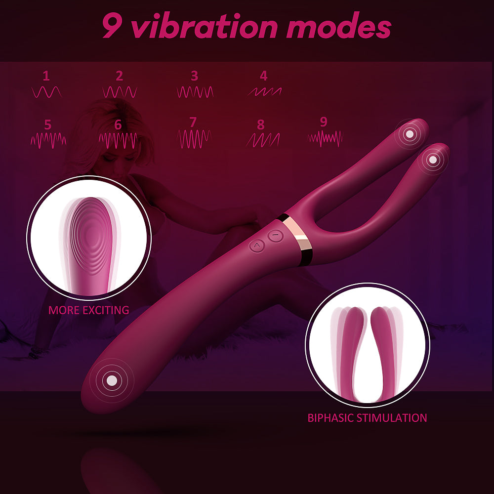 EmberIntimacy's Trident - The 3-Prong Adaptable G-Spot & Couples' Vibrator