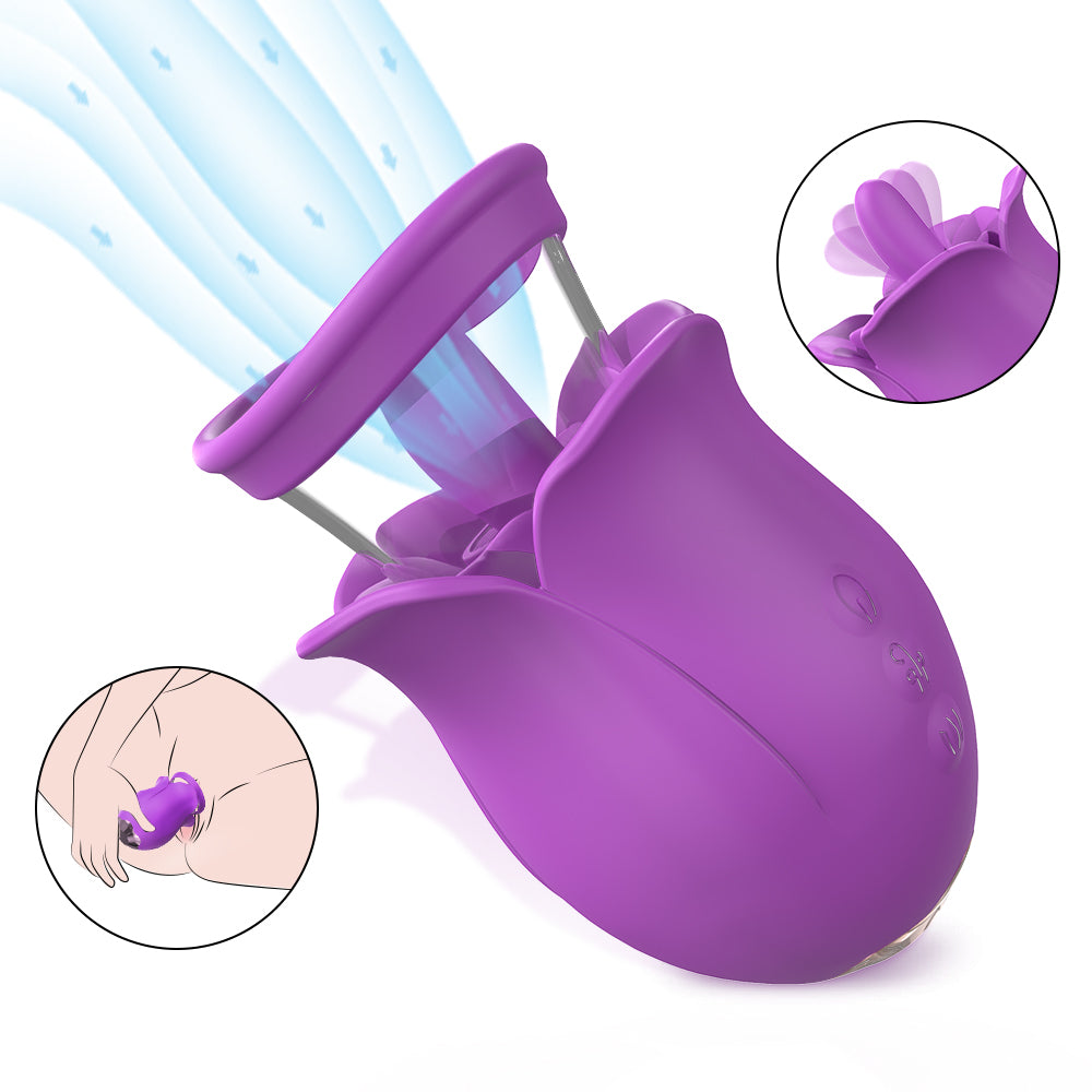 EmberIntimacy's Bloom - The 3-in-1 Rose Oral & Clitoral Stimulator